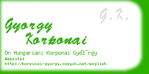 gyorgy korponai business card